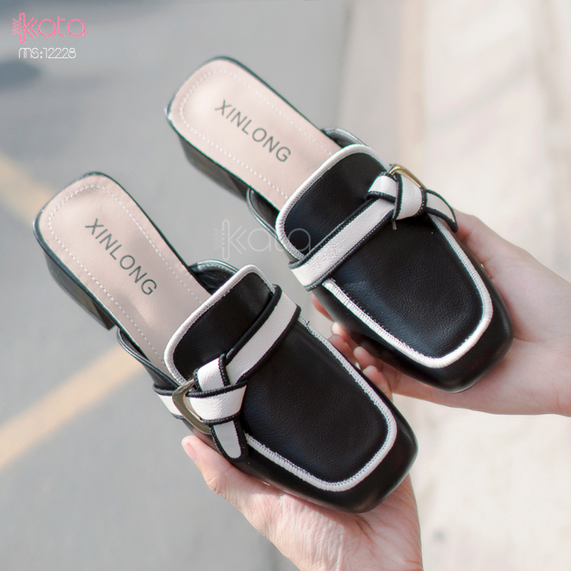 Giày cao gót Muller ,giày sục hở gót nữ 12227