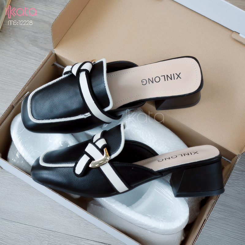 Giày cao gót Muller ,giày sục hở gót nữ 12227