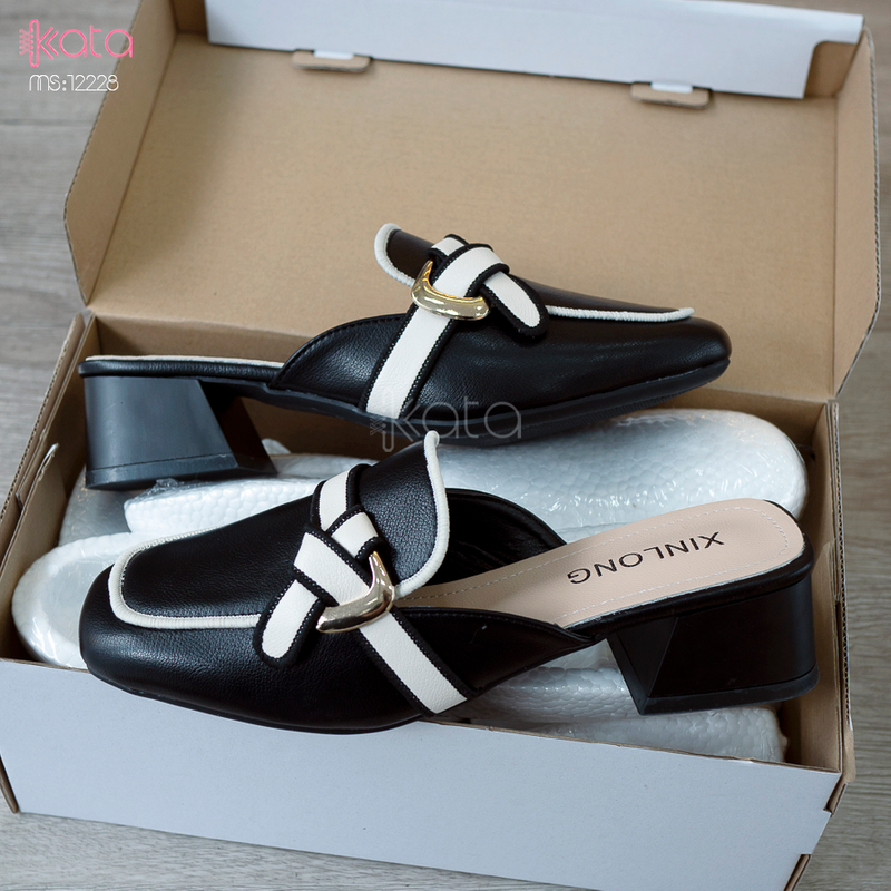 Giày cao gót Muller ,giày sục hở gót nữ 12227