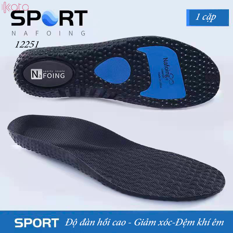 Lót giày thể thao mùa hèNam Nữ,đế mềm giảm xóc có đệm khí không mỏi chân 12251