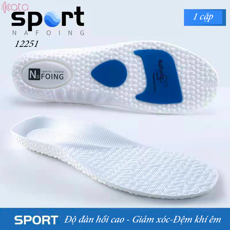 Lót giày thể thao mùa hèNam Nữ,đế mềm giảm xóc có đệm khí không mỏi chân 12251