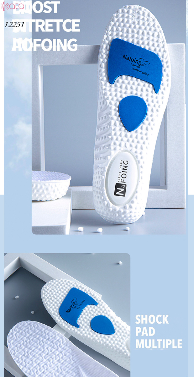 Lót giày thể thao mùa hèNam Nữ,đế mềm giảm xóc có đệm khí không mỏi chân 12251