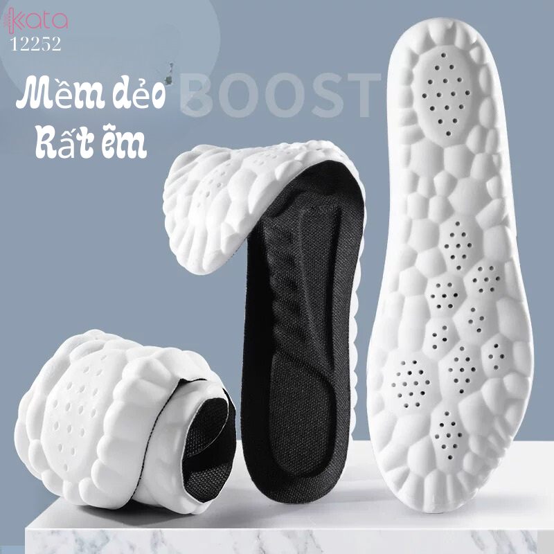 Lót giày thể thao PU siêu mềm Nam Nữ,đế dày chống sốc đứng lâu không mỏi 12252