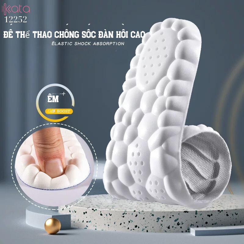 Lót giày thể thao PU siêu mềm Nam Nữ,đế dày chống sốc đứng lâu không mỏi 12252