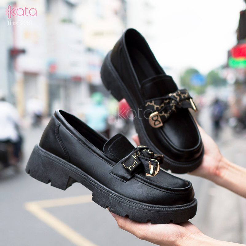 Giày slipon nữ giày lười dạo phố phong cách Hàn Quốc 12281