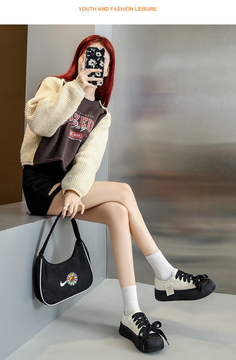 Giày thể thao nữ, đế dày tăng chiều cao phong cách Hàn Quốc 12284