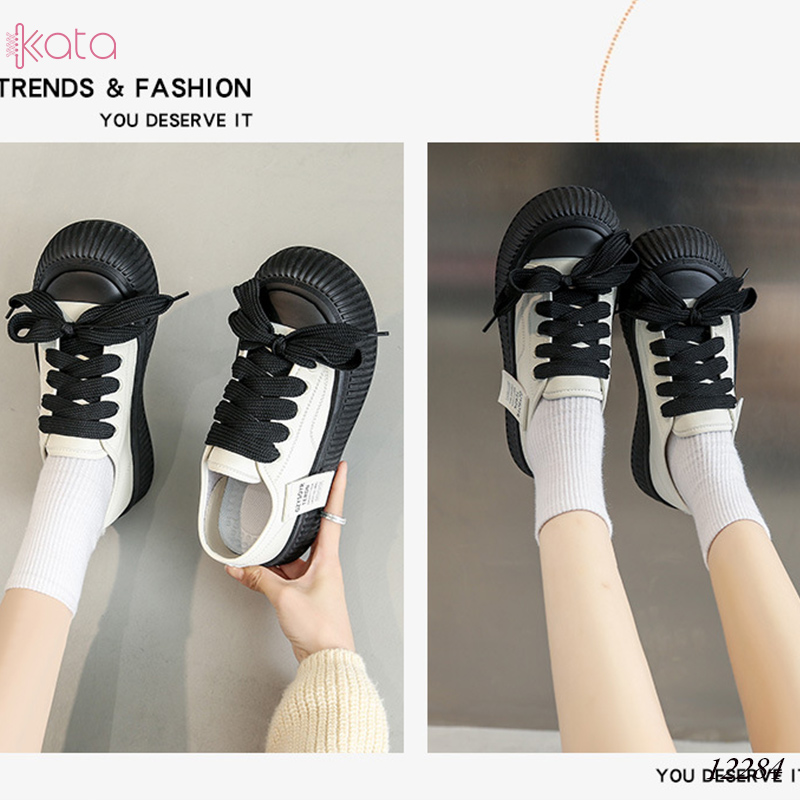 Giày thể thao nữ, đế dày tăng chiều cao phong cách Hàn Quốc 12284