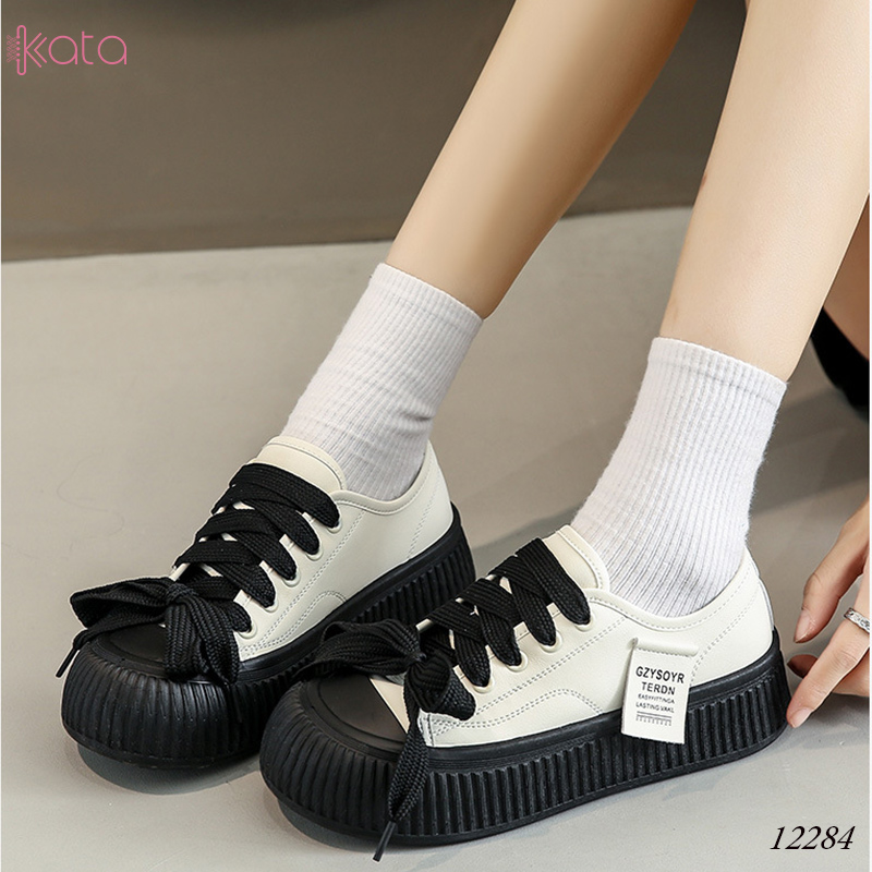 Giày thể thao nữ, đế dày tăng chiều cao phong cách Hàn Quốc 12284