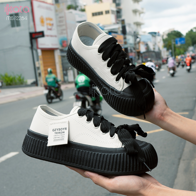 Giày thể thao nữ, đế dày tăng chiều cao phong cách Hàn Quốc 12284