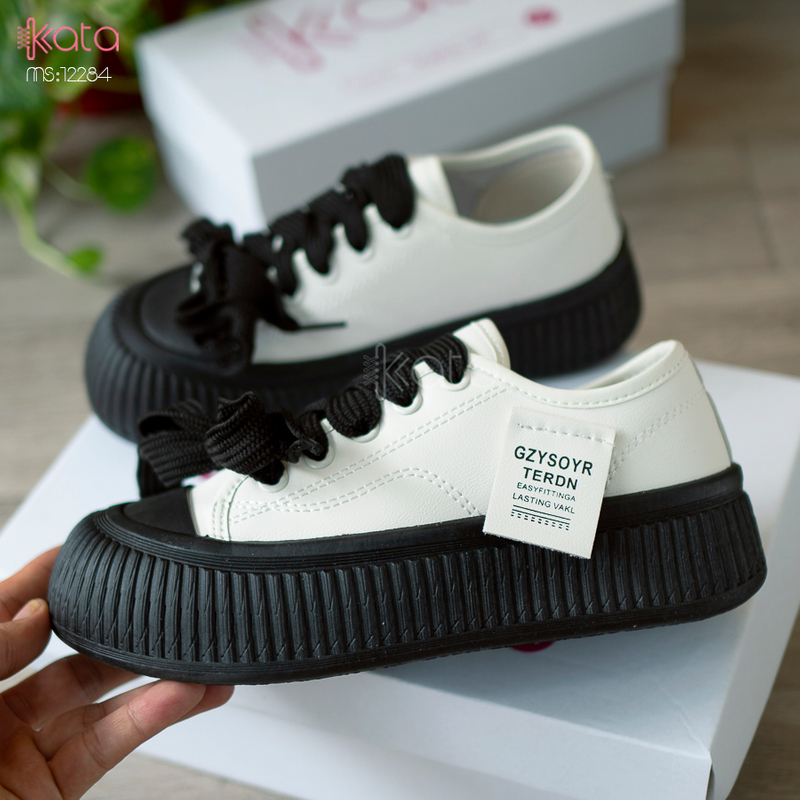 Giày thể thao nữ, đế dày tăng chiều cao phong cách Hàn Quốc 12284
