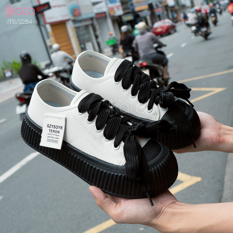 Giày thể thao nữ, đế dày tăng chiều cao phong cách Hàn Quốc 12284