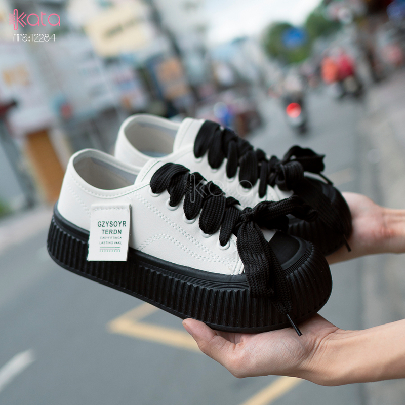 Giày thể thao nữ, đế dày tăng chiều cao phong cách Hàn Quốc 12284