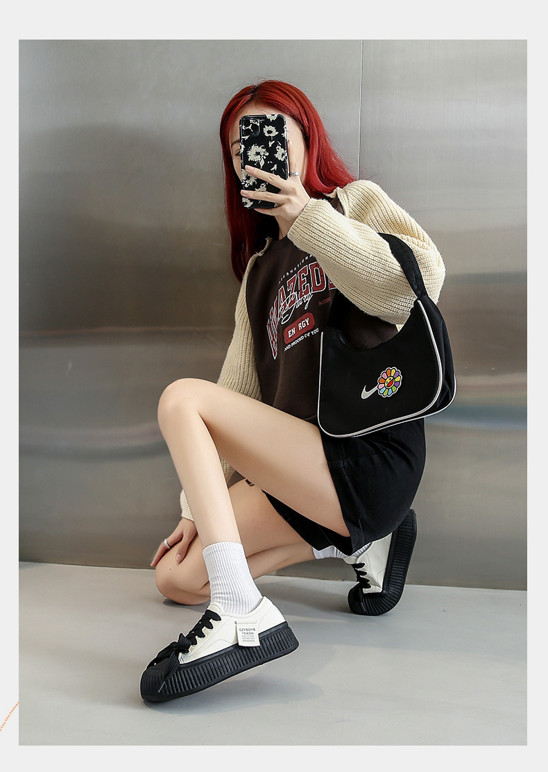 Giày thể thao nữ, đế dày tăng chiều cao phong cách Hàn Quốc 12284