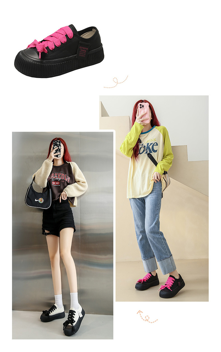 Giày thể thao nữ, đế dày tăng chiều cao phong cách Hàn Quốc 12284