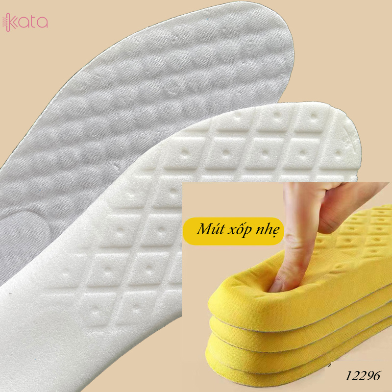 Đế lót giày thể thao,Lót xốp mỏng thấm mồ hôi khử mùi Nam Nữ 12296