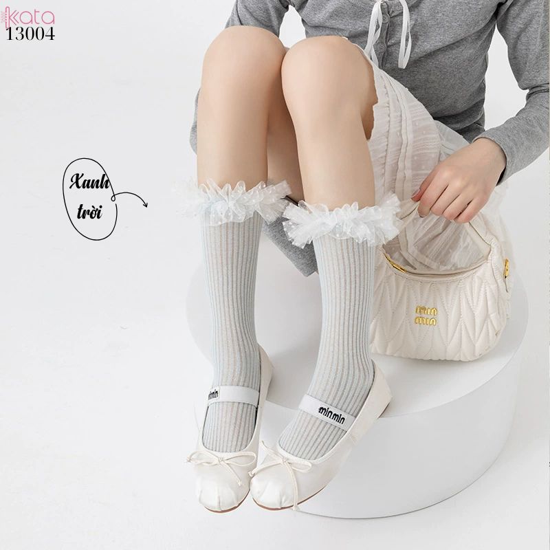 Tất cotton ren lolita chất lượng tốt,vớ JK phong cách Nhật Bản nữ 13004