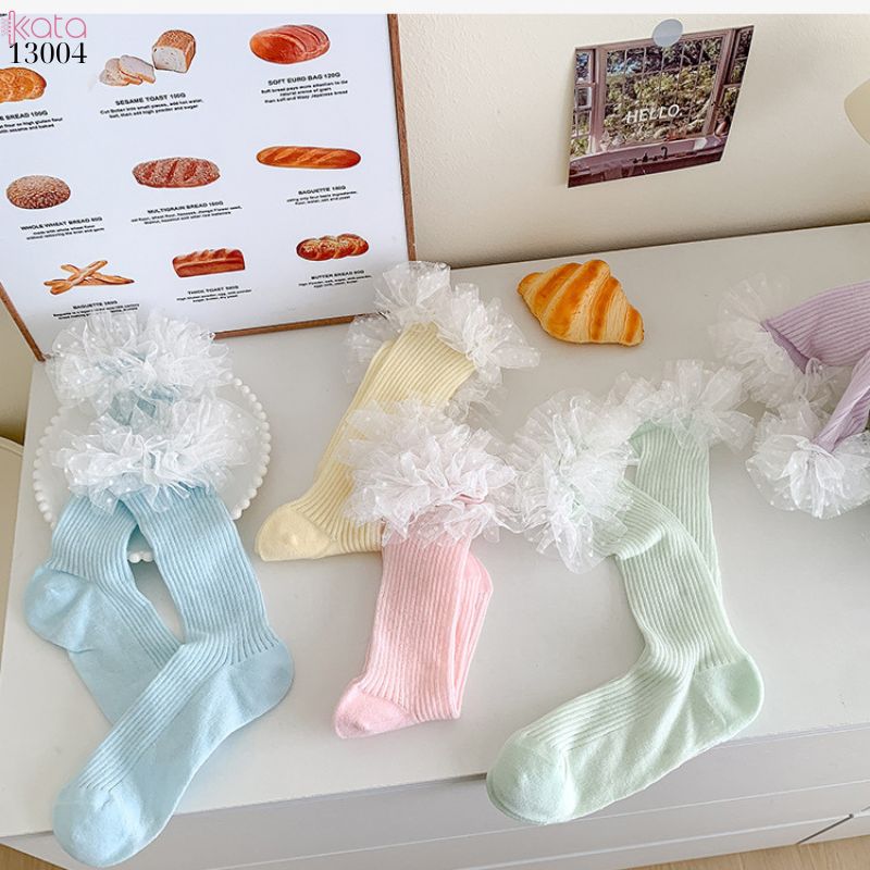 Tất cotton ren lolita chất lượng tốt,vớ JK phong cách Nhật Bản nữ 13004