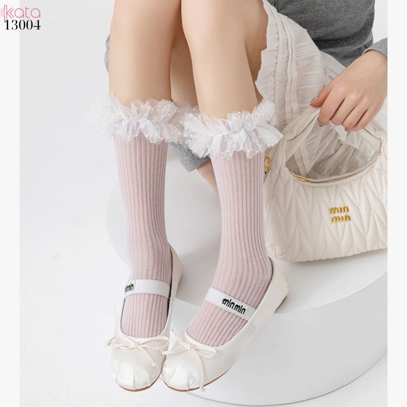Tất cotton ren lolita chất lượng tốt,vớ JK phong cách Nhật Bản nữ 13004