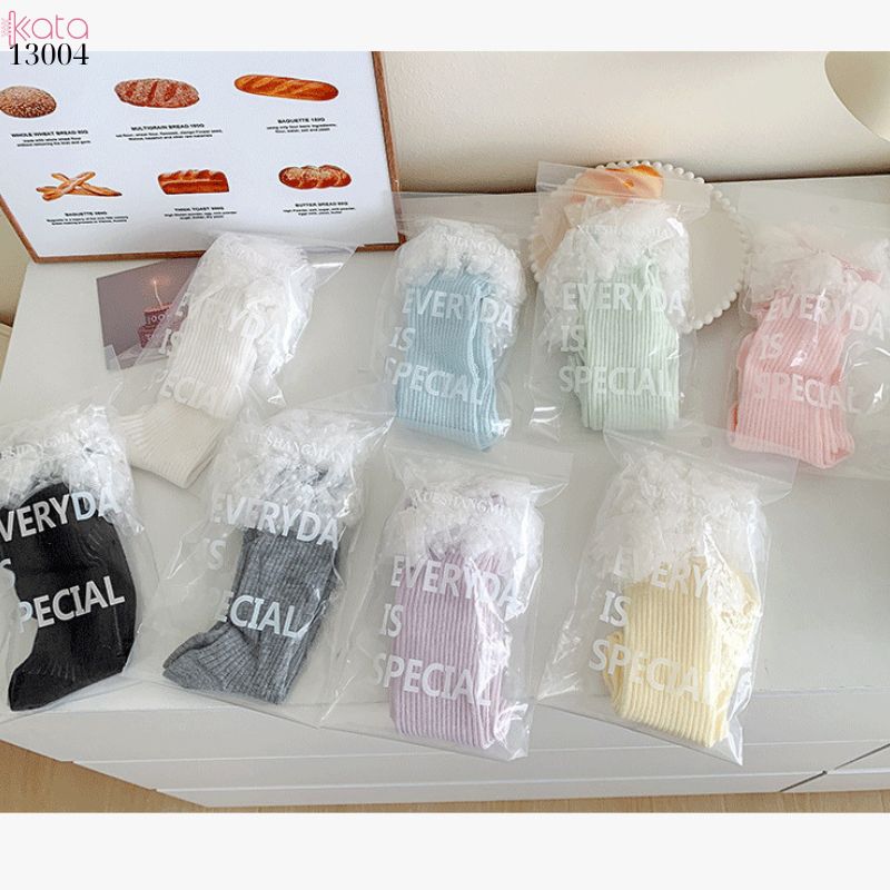 Tất cotton ren lolita chất lượng tốt,vớ JK phong cách Nhật Bản nữ 13004