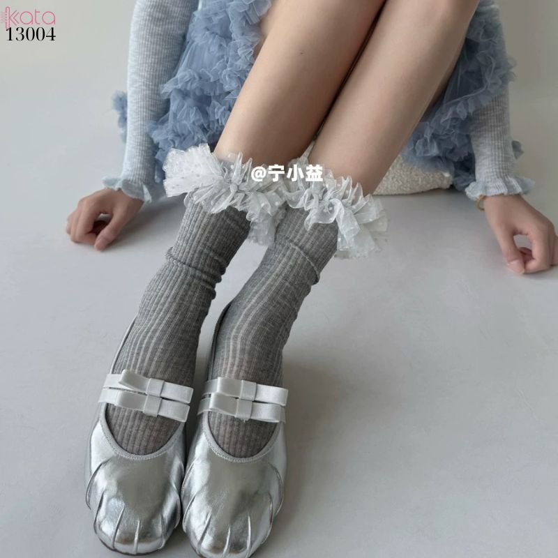 Tất cotton ren lolita chất lượng tốt,vớ JK phong cách Nhật Bản nữ 13004