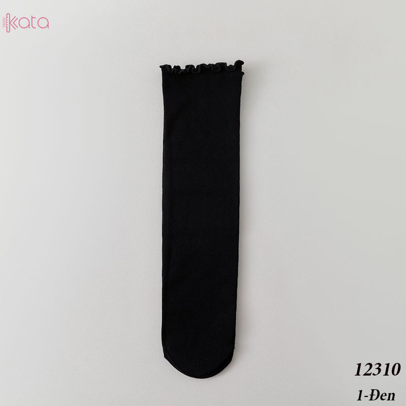 Tất ren phong cách ballet,tất ống giữa màu trơn thoáng khí nữ 12310