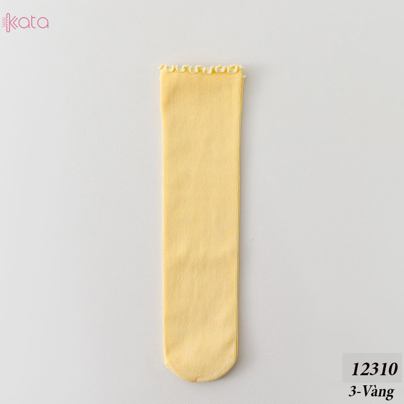 Tất ren phong cách ballet,tất ống giữa màu trơn thoáng khí nữ 12310