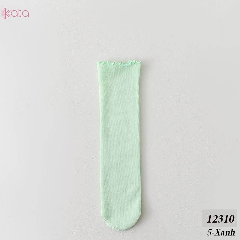 Tất ren phong cách ballet,tất ống giữa màu trơn thoáng khí nữ 12310