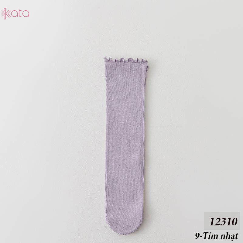 Tất ren phong cách ballet,tất ống giữa màu trơn thoáng khí nữ 12310