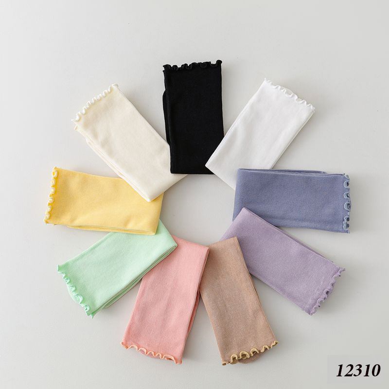 Tất ren phong cách ballet,tất ống giữa màu trơn thoáng khí nữ 12310