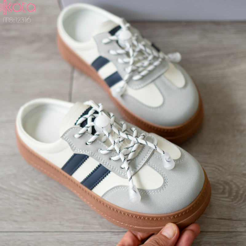 Giày sục hở gót,giày lười mùa hè thoáng khí phong cách Hàn Quốc 12504