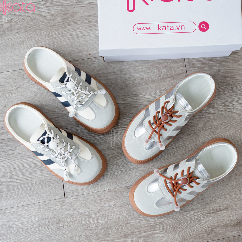 Giày sục hở gót,giày lười mùa hè thoáng khí phong cách Hàn Quốc 12504