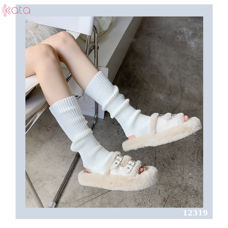 Ống tất giữ ấm thu đông(loại tốt vải Hàn),tất dệt kim phong cách Nhật Bản 12319