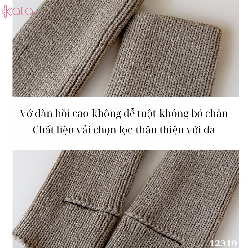 Ống tất giữ ấm thu đông(loại tốt vải Hàn),tất dệt kim phong cách Nhật Bản 12319
