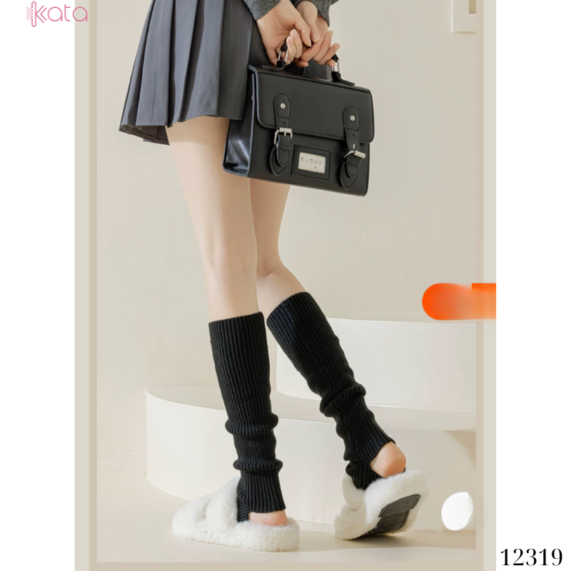 Ống tất giữ ấm thu đông(loại tốt vải Hàn),tất dệt kim phong cách Nhật Bản 12319