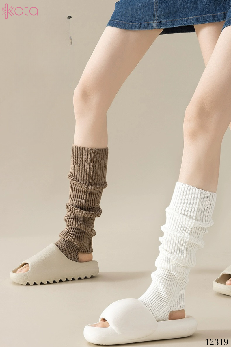 Ống tất giữ ấm thu đông(loại tốt vải Hàn),tất dệt kim phong cách Nhật Bản 12319