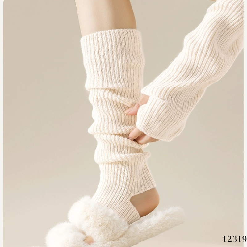 Ống tất giữ ấm thu đông(loại tốt vải Hàn),tất dệt kim phong cách Nhật Bản 12319