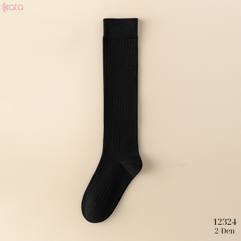 Tất bắp chân,tất cotton sọc trơn mùa xuân thu phong cách JK Nhật Bản nữ 12324