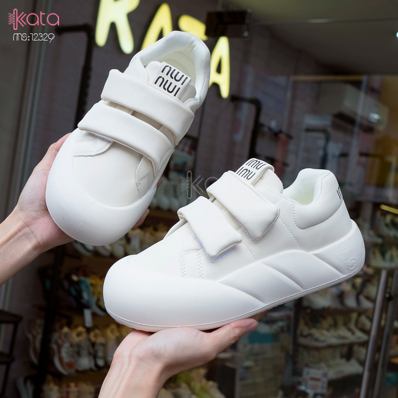 Giày thể thao nữ, giày khóa dán phong cách Hàn Quốc 12331