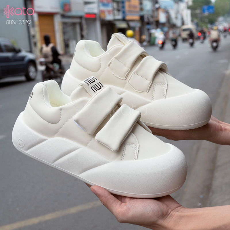 Giày thể thao nữ, giày khóa dán phong cách Hàn Quốc 12331