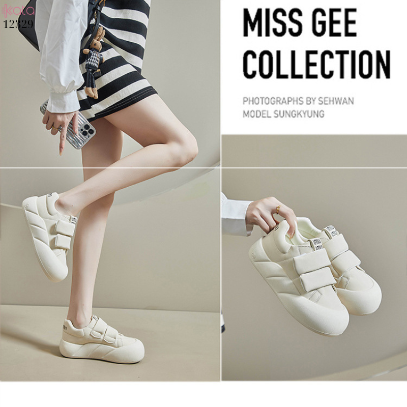 Giày thể thao nữ, giày khóa dán phong cách Hàn Quốc 12331
