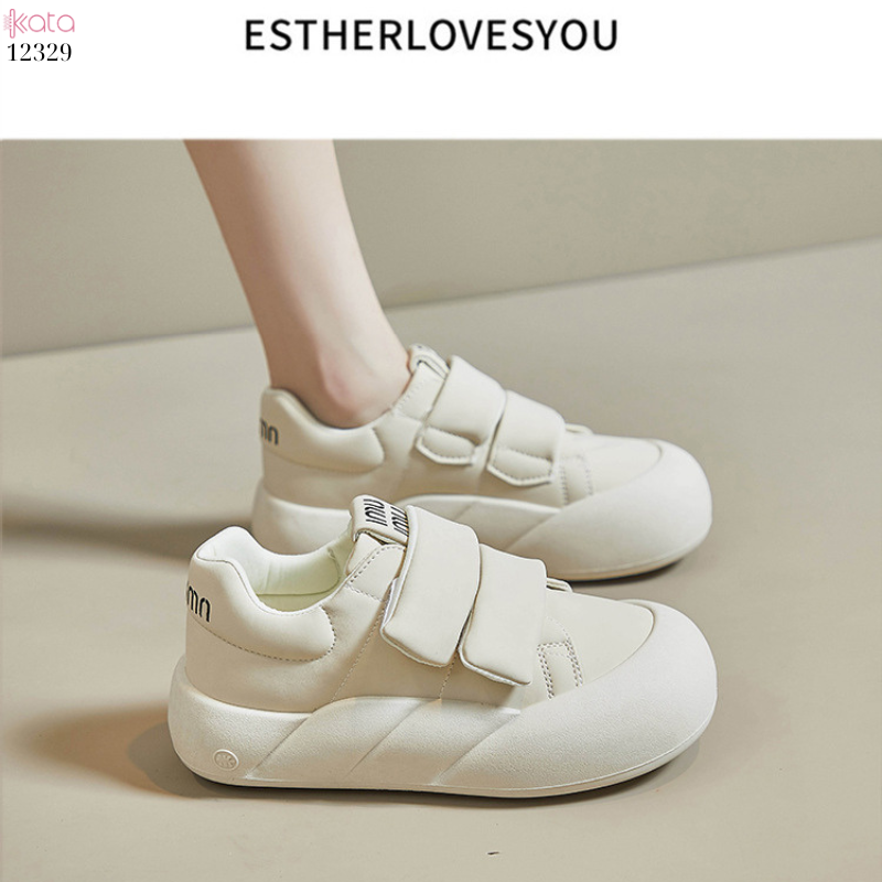 Giày thể thao nữ, giày khóa dán phong cách Hàn Quốc 12331