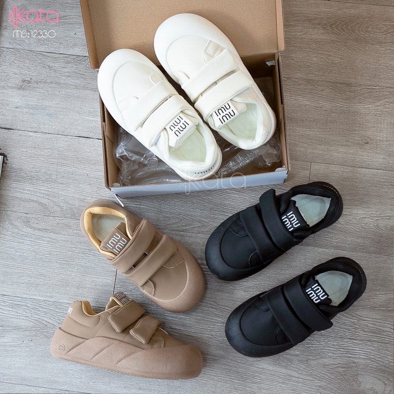 Giày thể thao nữ, giày khóa dán phong cách Hàn Quốc 12331