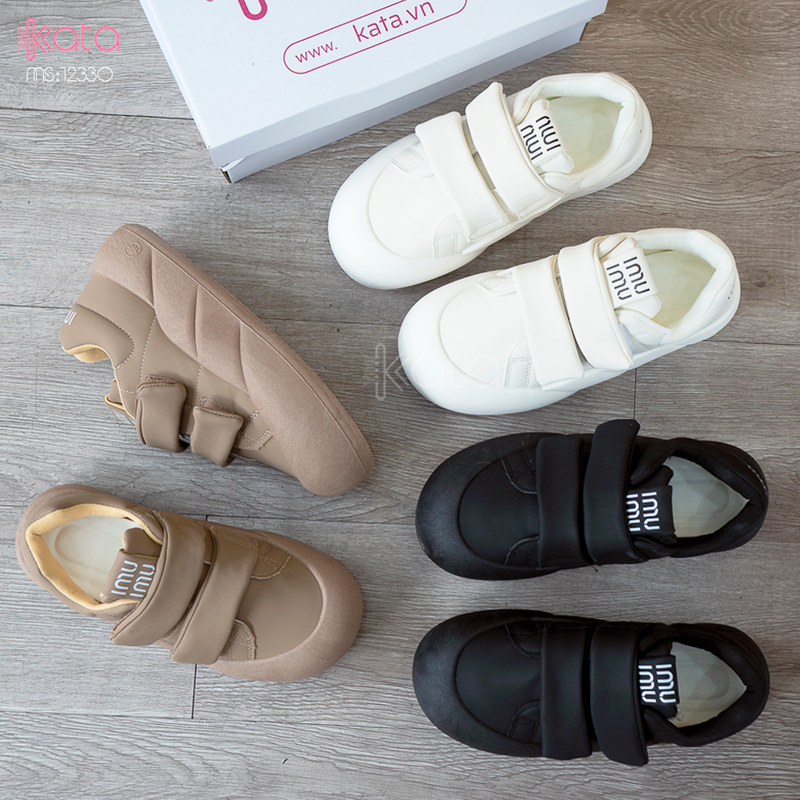 Giày thể thao nữ, giày khóa dán phong cách Hàn Quốc 12331