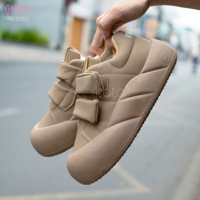 Giày thể thao nữ, giày khóa dán phong cách Hàn Quốc 12331