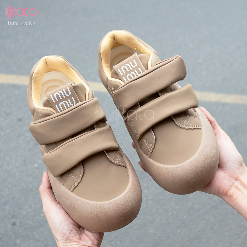 Giày thể thao nữ, giày khóa dán phong cách Hàn Quốc 12331