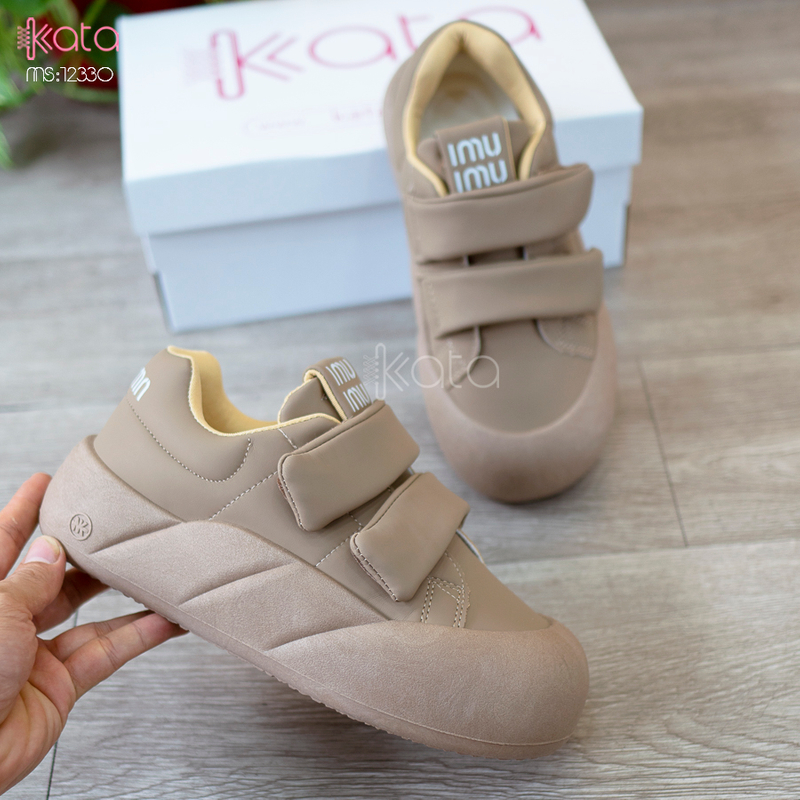 Giày thể thao nữ, giày khóa dán phong cách Hàn Quốc 12331