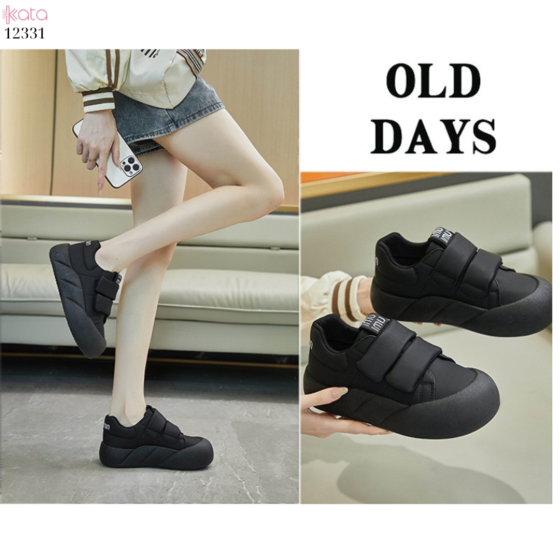 Giày thể thao nữ, giày khóa dán phong cách Hàn Quốc 12331
