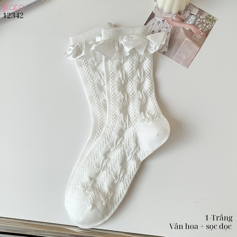 Tất ren giữa bắp chân,tất mùa hè Lolita JK Nhật Bản nữ 12342
