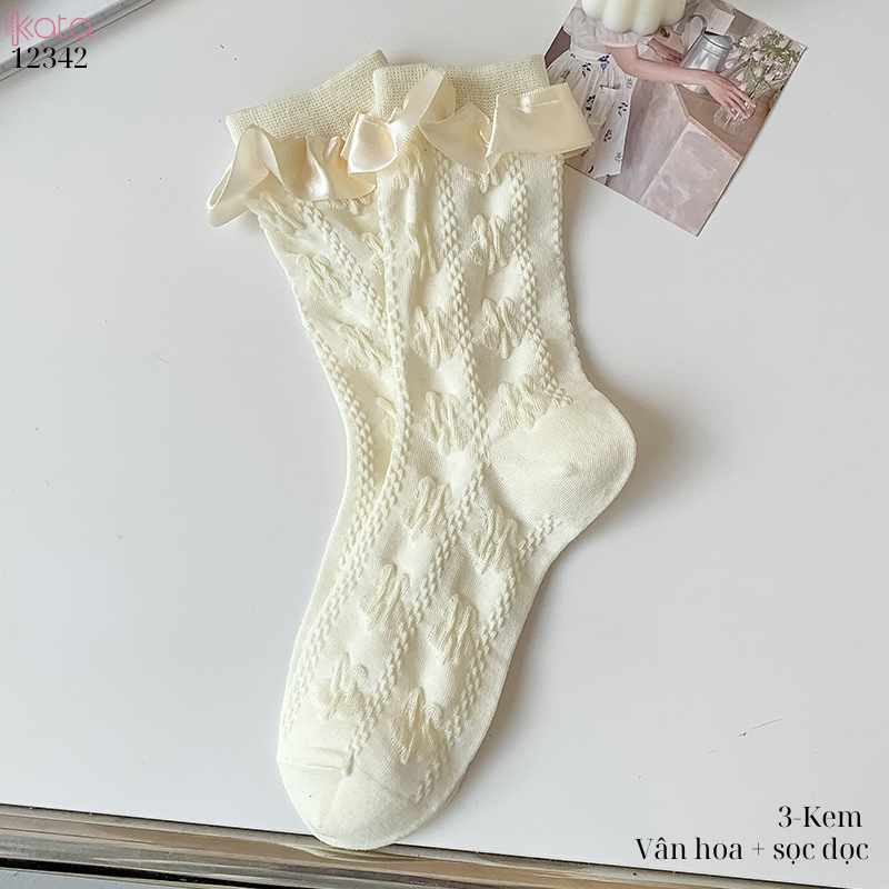 Tất ren giữa bắp chân,tất mùa hè Lolita JK Nhật Bản nữ 12342