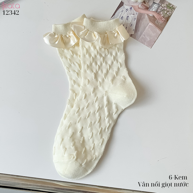 Tất ren giữa bắp chân,tất mùa hè Lolita JK Nhật Bản nữ 12342